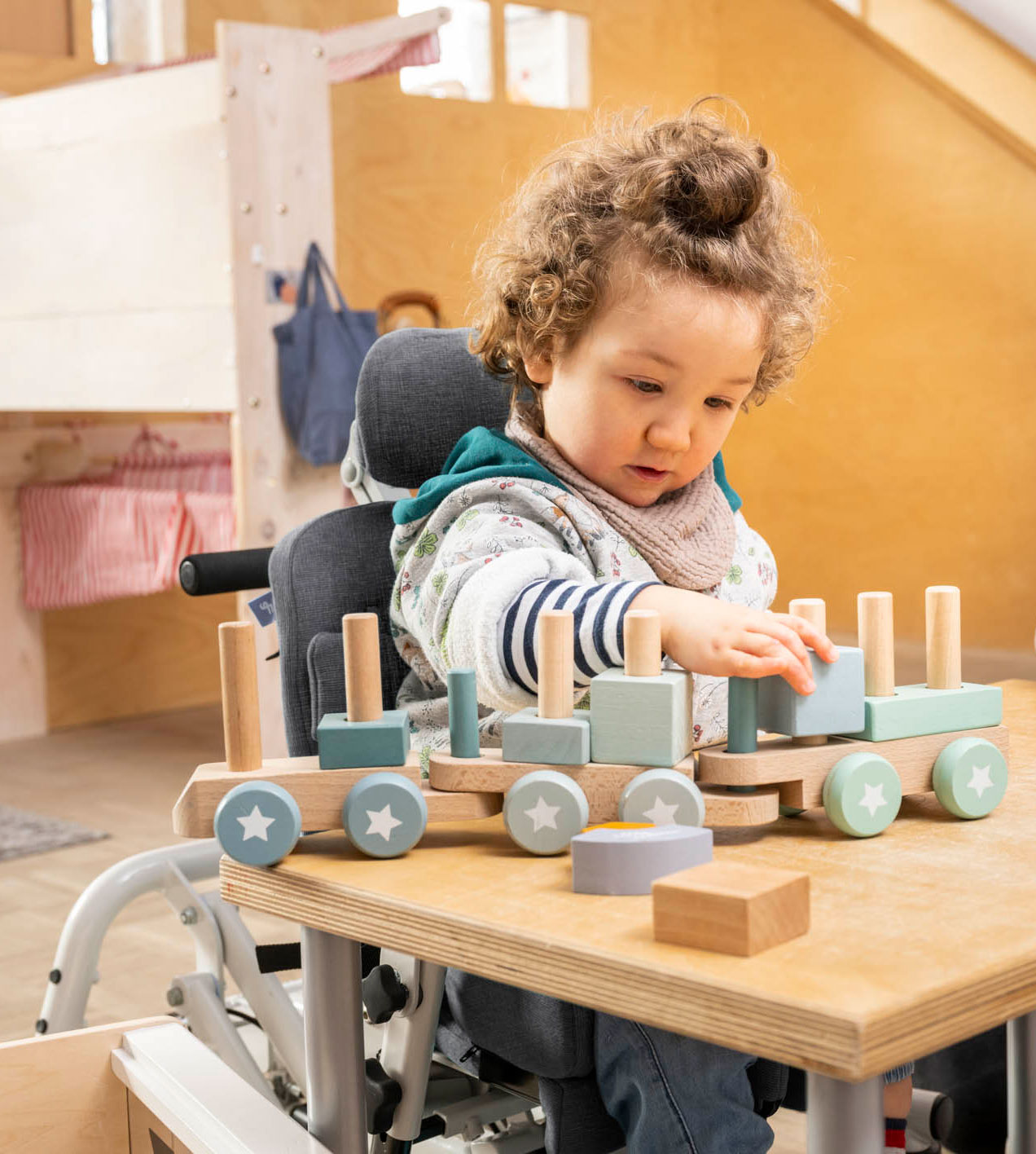 Therapy chair for children with disabilities.