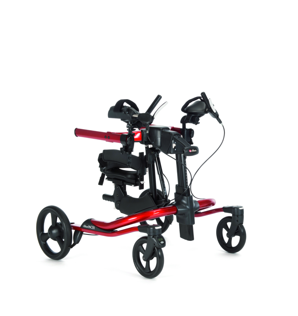 roter dynamischer Gehtrainer für Kinder mit Behinderung