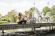 Kinder mit Behinderung fahren Fahrrad mit dem Dreirad von Schuchmann
